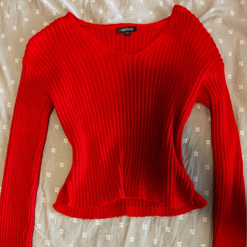 NEW Wild Fable Red Sweater Top